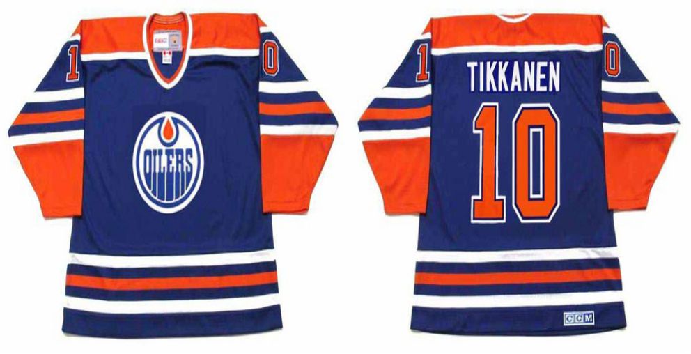 2019 Men Edmonton Oilers 10 Tikkanen Blue CCM NHL jerseys
